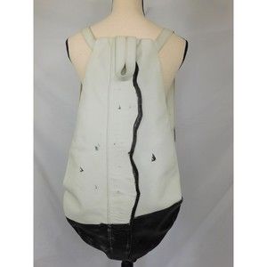 Vintage One Of A Kind Art To Wear Hand Painted Extra Large Leather Backpack